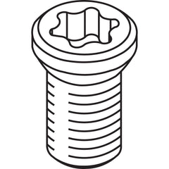 Screws For Indexables; Screw Type: Screw; Indexable Tool Type: Milling; Industry Standard Number: SB-40104TRP; Thread Size (mm): M4x0.7; Toolholder Style Compatibility: MA90; Hardware Compatibility: Insert Holding Screw; Drive Type: Torx Plus