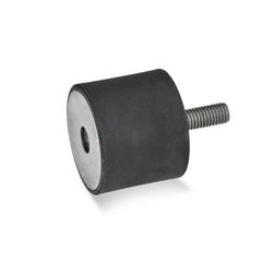 Vibration Isolators; Isolator Type: Plate/Stud; Insert Material: Stainless Steel; Isolator Material: Natural Rubber; Maximum Load Capacity: 325.00 N; Top Diameter: 15.00; Bottom Diameter: 15; Thread Size: M4x0.7; Overall Width: 15 mm