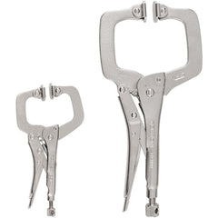 Plier Sets; Plier Type Included: Locking C-Clamp; Container Type: None; Handle Material: Steel; Includes: (1) 6" Locking C-Clamp:(1) 11" Locking C-Clamp; Insulated: No