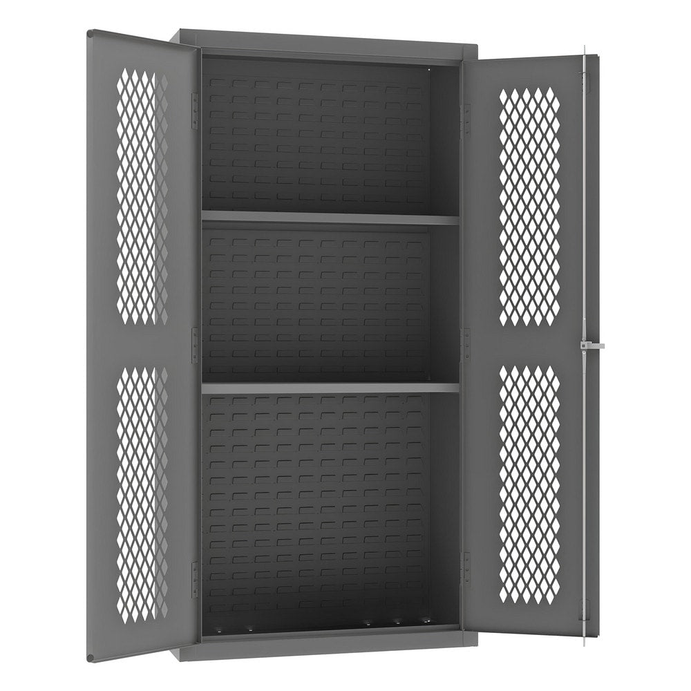 Steel Shelf & Ventilated Storage Cabinet: 36-1/8" Wide, 72" High