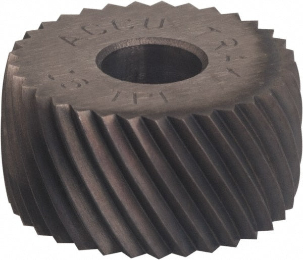 Convex Knurl Wheel: 1/2" Dia, 90 &deg; Tooth Angle, 20 TPI, Diagonal, Cobalt