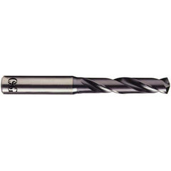 Screw Machine Length Drill Bit: 9/64" Dia, 140 deg Point, Solid Carbide