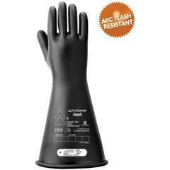 Rubber Linesman Gloves: Activarmr RIG114B, Class 1, Size 2X-Large, 14" Long