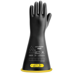 Rubber Linesman Gloves: Activarmr RIG216YBSC, Class 2, Size Large, 16" Long