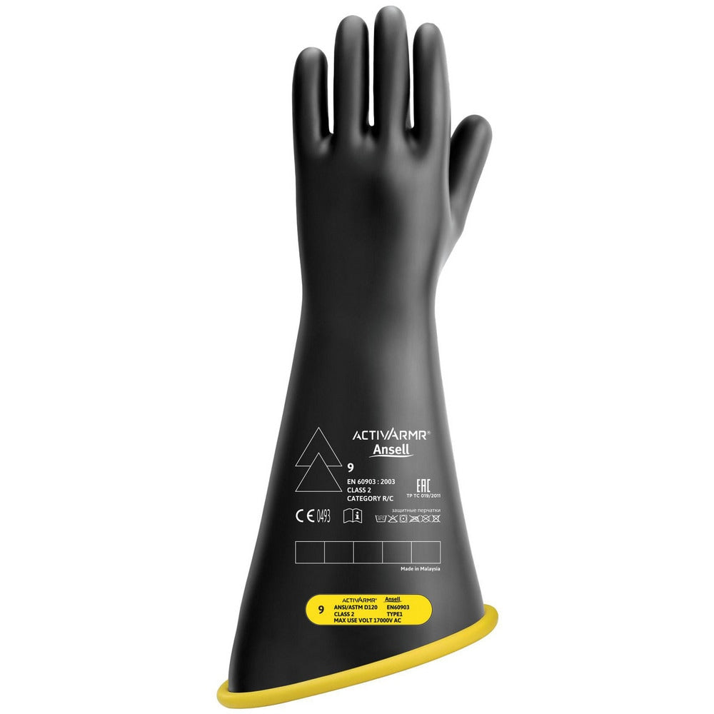 Rubber Linesman Gloves: Activarmr RIG218YBCC, Class 2, Size Medium & Large, 18" Long