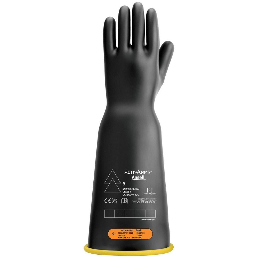 Rubber Linesman Gloves: Activarmr RIG418YBBC, Class 4, Size 2X-Large, 18" Long