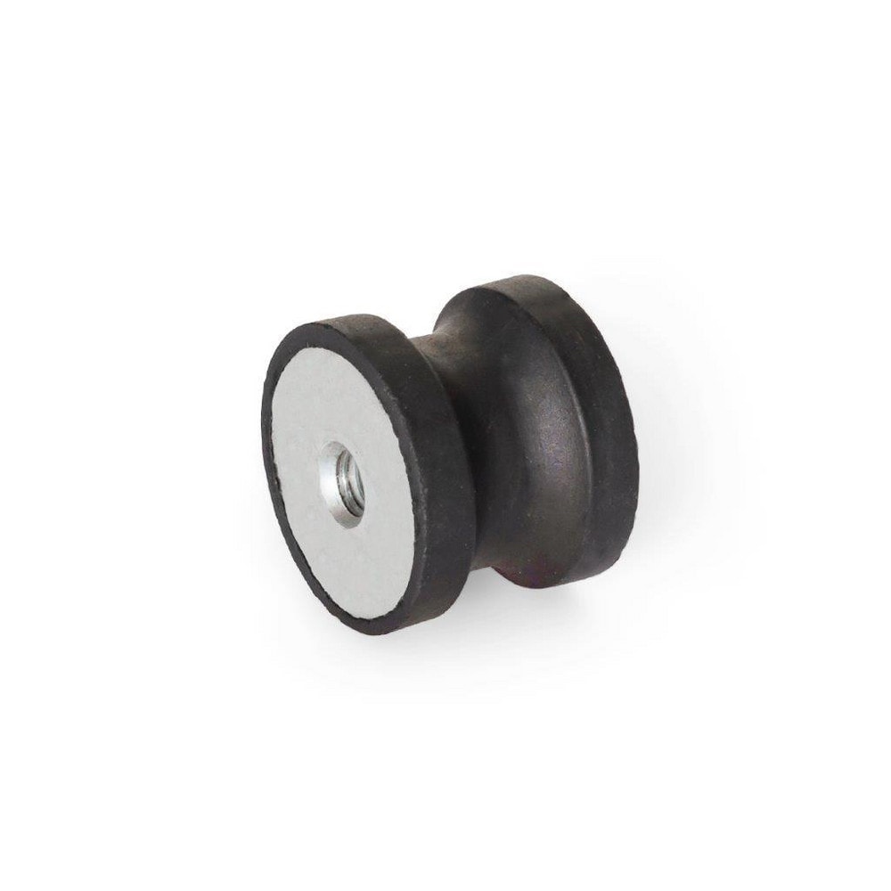 Vibration Isolators; Isolator Type: Plate/Plate; Insert Material: Stainless Steel; Isolator Material: Natural Rubber; Maximum Load Capacity: 4942.00 N; Top Diameter: 75.00; Bottom Diameter: 75; Thread Size: 1/2-13; Overall Width: 75 mm