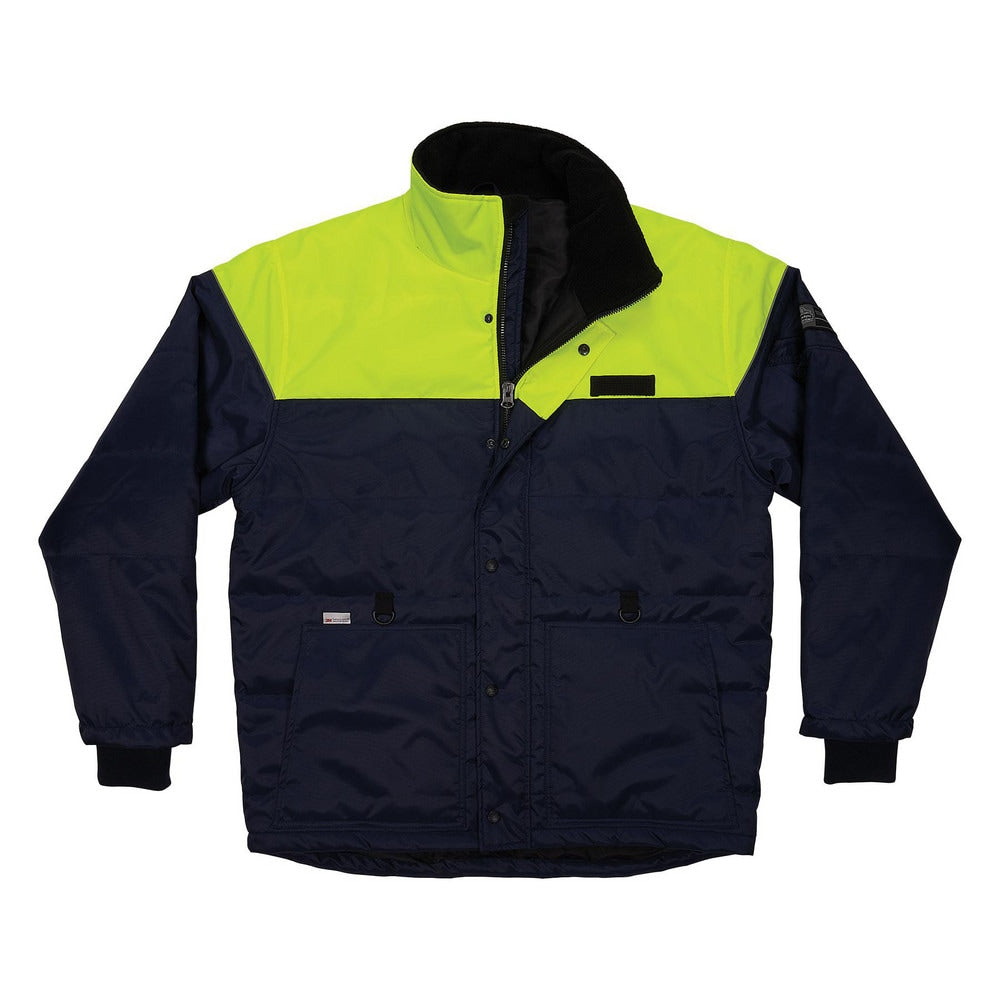 Work Jacket: Size Small, Polyester, Zipper & Snaps Closure