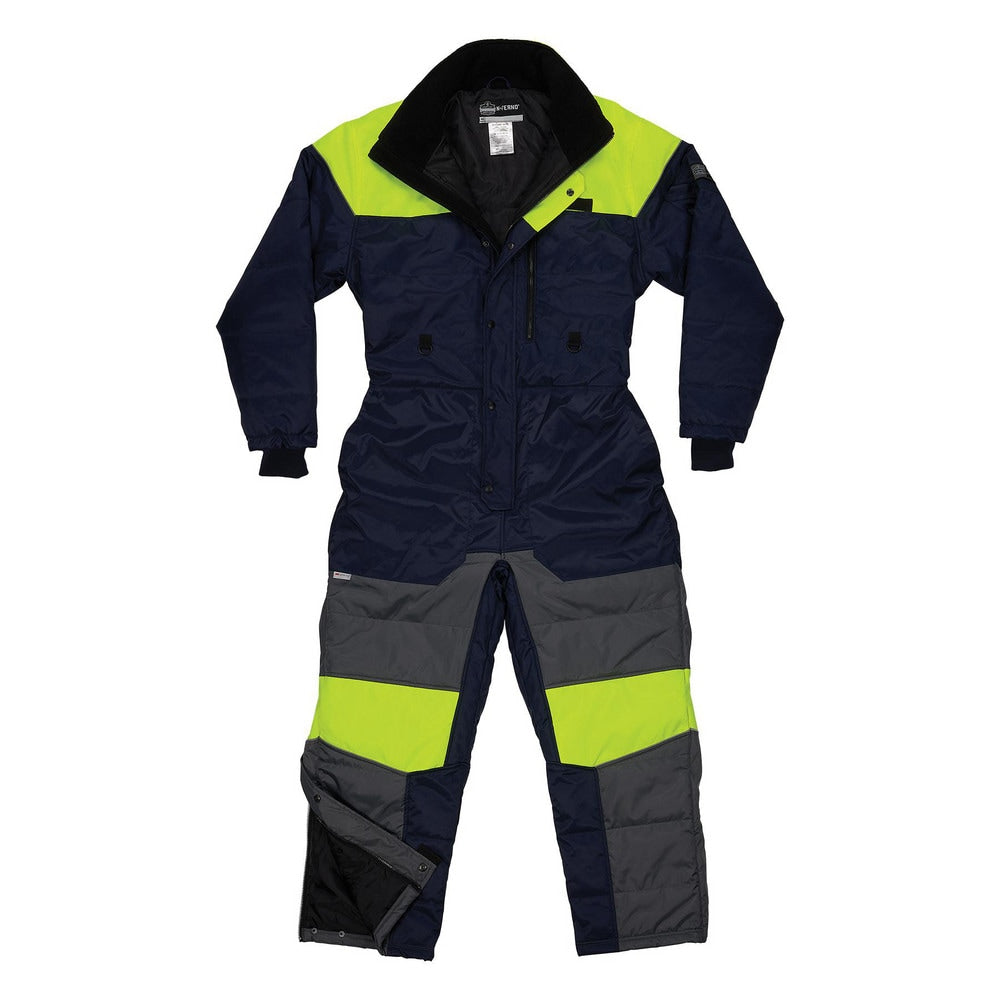 Coveralls & Overalls; Garment Style: Coveralls; Size: 3X-Large; Color: Navy; Material: Polyester; Hazardous Protection Level: No; Cuff Style: Knit; Ankle Style: Knit