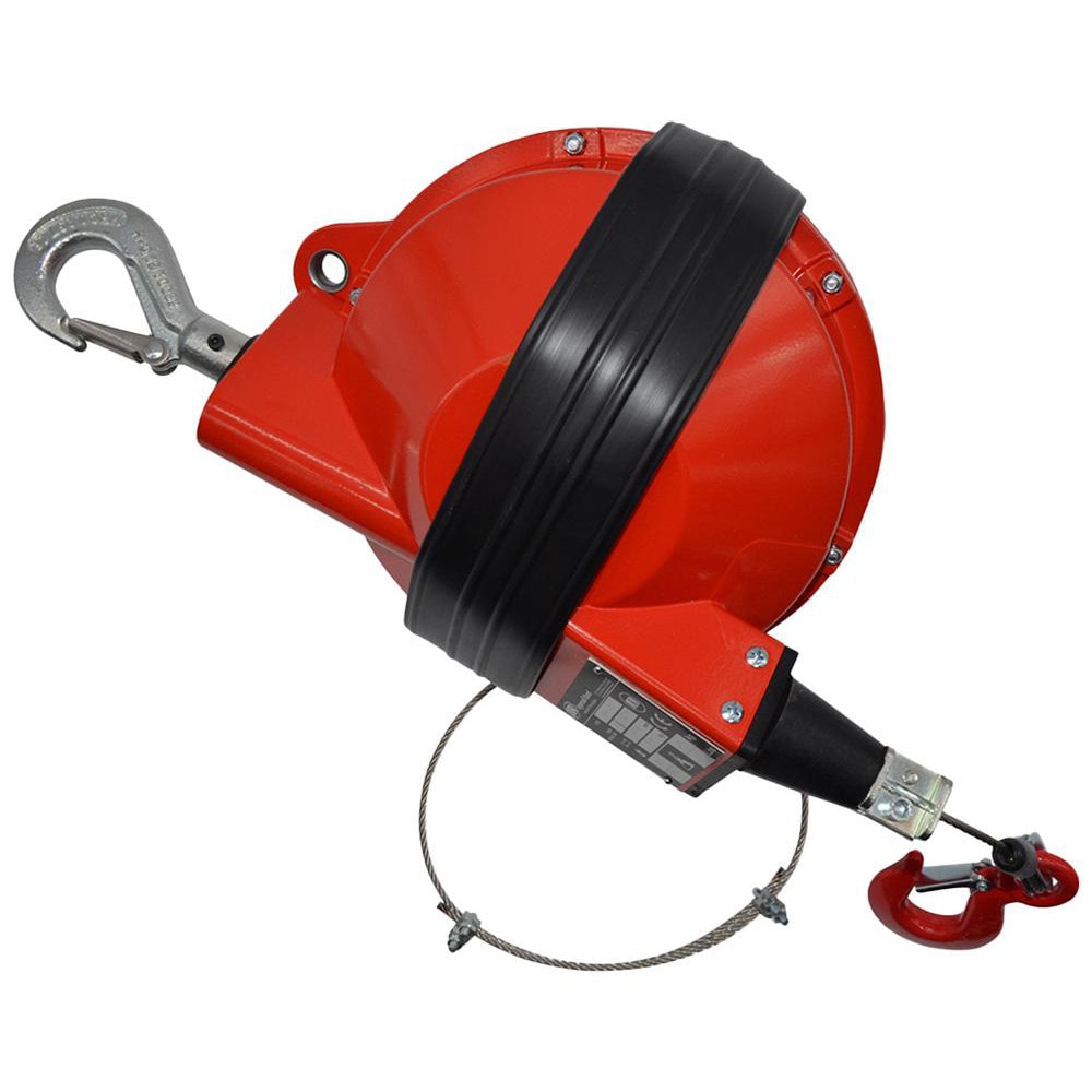 Tool Balancers; Reel Type: Enclosed; Hanger Type: Safety Swivel Hook; Minimum Load Capacity: 121.00; Maximum Load Capacity: 143.00; Cable Length: 6.500; Lockable: Yes; Locking Mechanism: Locking Screw; Tension Adjustment: Yes