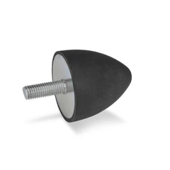 Vibration Isolators; Isolator Type: Plate/Stud; Insert Material: Zinc-Plated Steel; Isolator Material: Natural Rubber; Maximum Load Capacity: 1120.00 N; Top Diameter: 50.00; Thread Size: M10x1.5; Overall Width: 50 mm