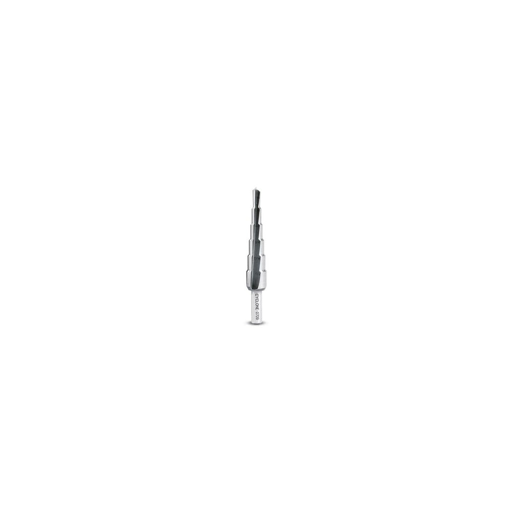 Step Drill Bit: 3/16-1/2", High Speed Steel