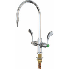 Lavatory Faucets; Inlet Location: Bottom; Inlet Pipe Size: 3/8" O.D. Flexible Copper Tubing; Spout Type: Swivel Gooseneck; Inlet Gender: Female; Maximum Flow Rate: 3.0; Material: Brass; Finish/Coating: Polished Chrome