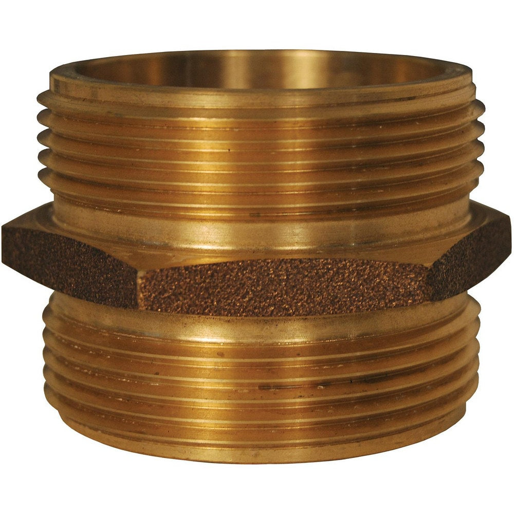 Brass & Chrome Pipe Fittings; Fitting Type: Double Male Hex Nipple; Fitting Size: 1 x 1; End Connections: MNST x MNPT; Material Grade: 360; Connection Type: Threaded; Pressure Rating (psi): 175; Fitting Shape: Straight; Thread Standard: NPT, NST