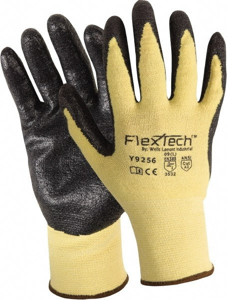 Cut, Puncture & Abrasion-Resistant Gloves: FlexTech&trade; Y9256, Size 2X-Large, ANSI Cut A2, ANSI Puncture 2, Foam Nitrile, Kevlar & Lycra