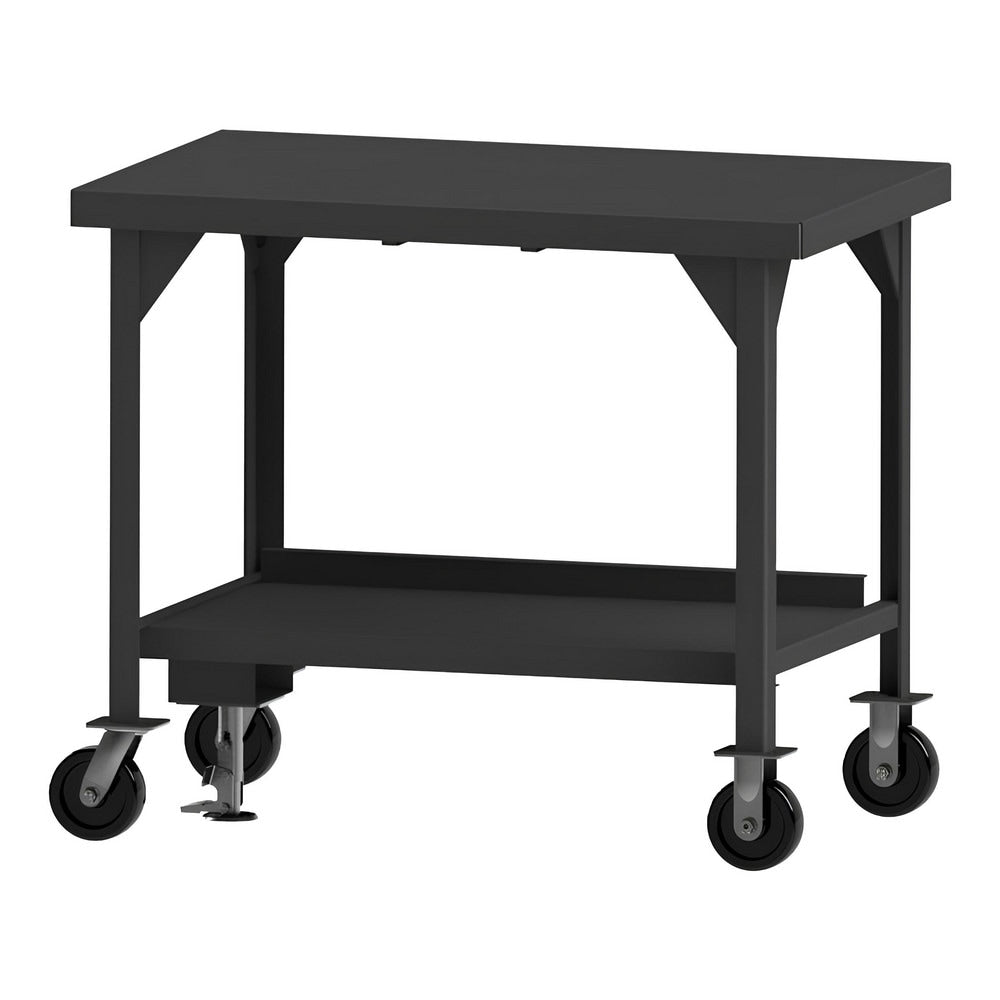 Mobile Work Benches; Type: Heavy-Duty Mobile Workbench with Floor Lock; Bench Type: Heavy-Duty Mobile Workbench; Edge Type: Square; Depth (Inch): 36; Leg Style: Fixed; Load Capacity (Lb.