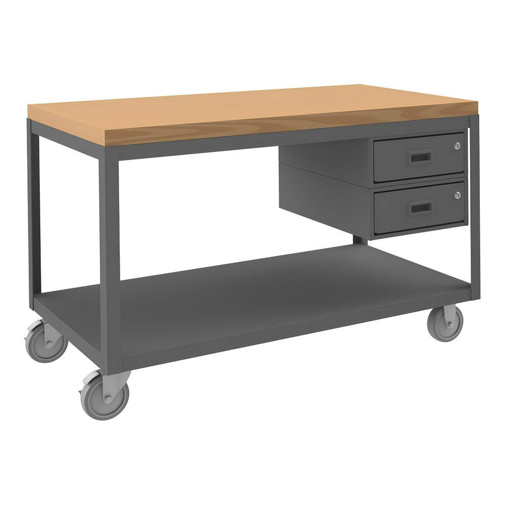 Mobile Work Benches; Type: High Deck Portable Table; Bench Type: High Deck Portable Table; Edge Type: Square; Depth (Inch): 48-1/4; Leg Style: Fixed; Load Capacity (Lb.