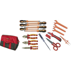 Combination Hand Tool Set: 16 Pc, Electrician's Tool Set