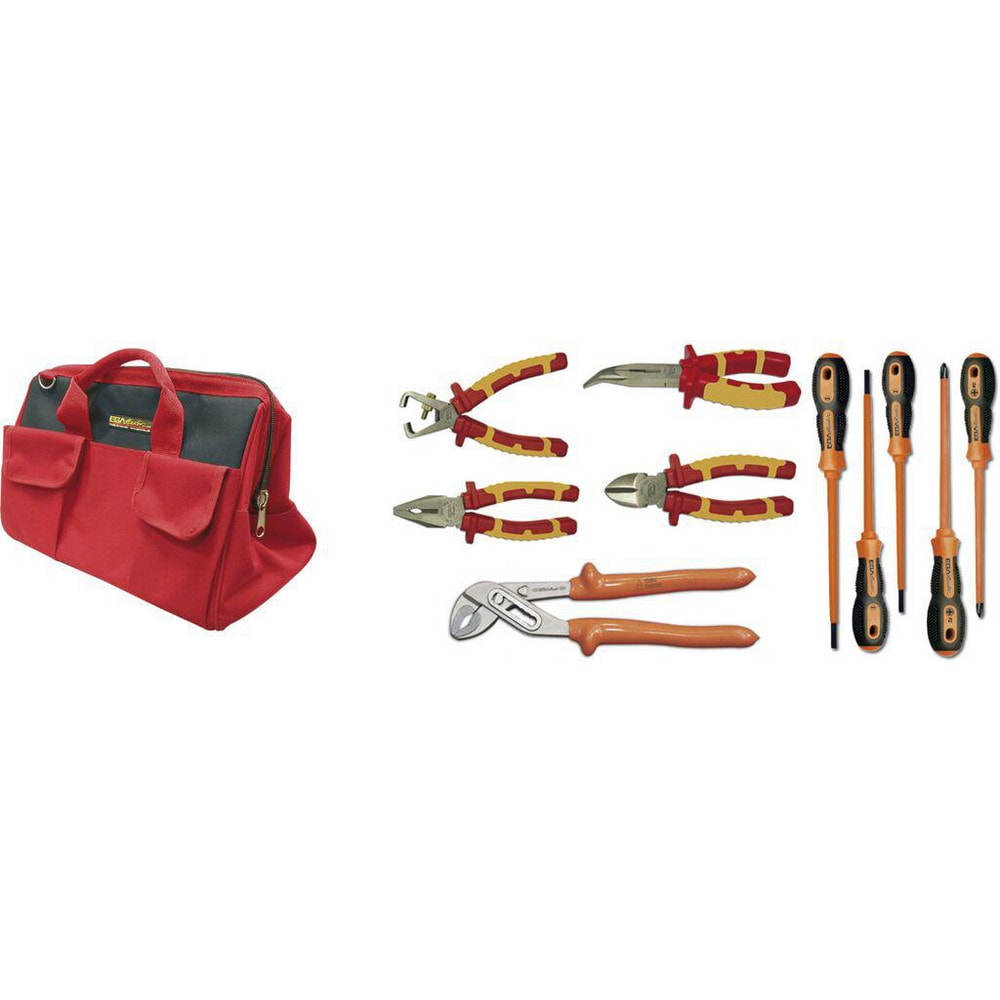 Combination Hand Tool Set: 10 Pc, Electrician's Tool Set