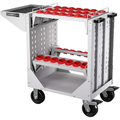 CNC Storage Carts; Style: CAT; Taper Size: CAT40; Tool Type: CAT; Caster Type: Swivel, Fixed; Color: Light Gray; Tool Capacity: 3600; Material: Steel; Load Capacity (Lb.