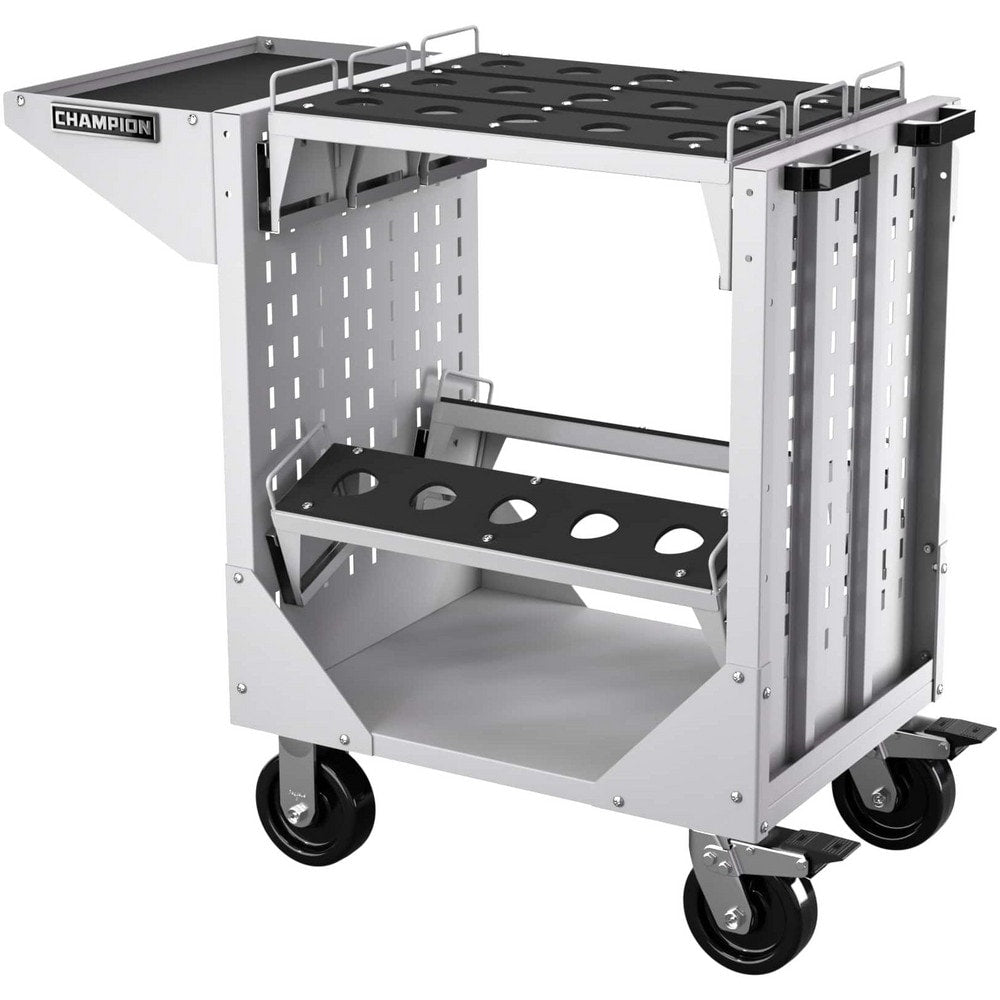 CNC Storage Carts; Style: Capto; Taper Size: Capto C8; Tool Type: CAPTO; Caster Type: Swivel, Fixed; Color: Light Gray; Tool Capacity: 3600; Material: Steel; Load Capacity (Lb.