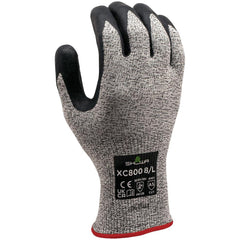 Cut & Abrasion-Resistant Gloves: SHOWA XC800, Size Medium, ANSI Cut A5, ANSI Puncture 0, Nitrile, HPPE & Steel