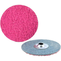 Quick-Change Disc: Type S, 1" Dia, 120 Grit, Ceramic Alumina, Coated