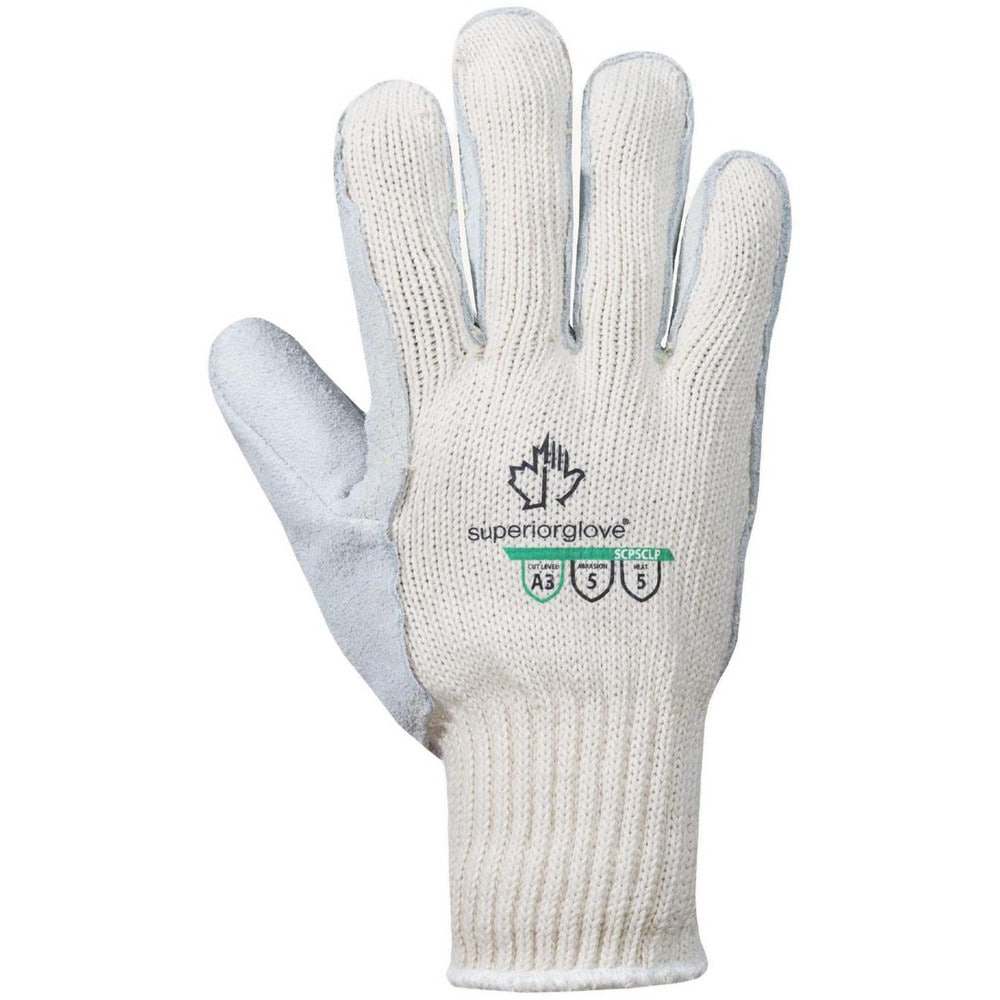 Cut, Puncture & Abrasion-Resistant Gloves: Superior Glove Works SCPSCLP, Size Medium, ANSI Cut A3, ANSI Puncture 5, Cotton & Nylon Lined, Cotton & Nylon