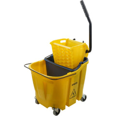 Mop Buckets & Wringers; Connection Type: None; Mop Capacity: 35; Handle Material: Ergonomic Dual Component; Color: Yellow; Features: Color-Coded Design, Anti-Splash Technology, Mop Bucket Combo