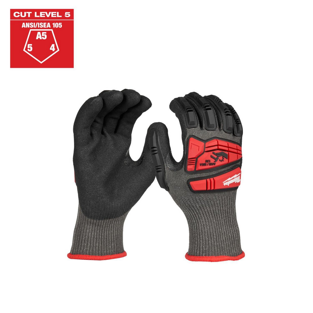 Cut-Resistant Gloves: Milwaukee 48-73, Size Small, ANSI Cut A5, ANSI Puncture 0, Nitrile, Polyethylene