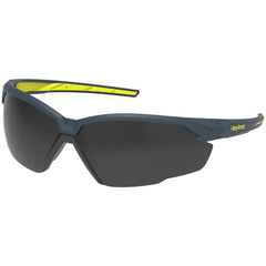 Safety Glasses: Anti-Fog & Anti-Scratch, Polycarbonate, Dark Gray Lenses, Wrap Around & Half-Framed