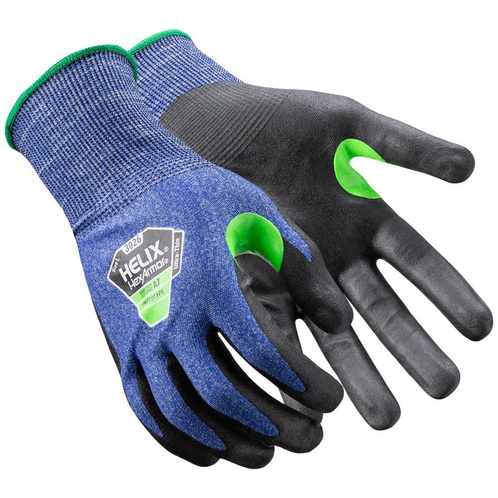 Cut, Puncture & Abrasion-Resistant Gloves: Helix Helix 3026, Size Small, ANSI Cut A7, ANSI Puncture 2, Nitrile, HPPE Blend