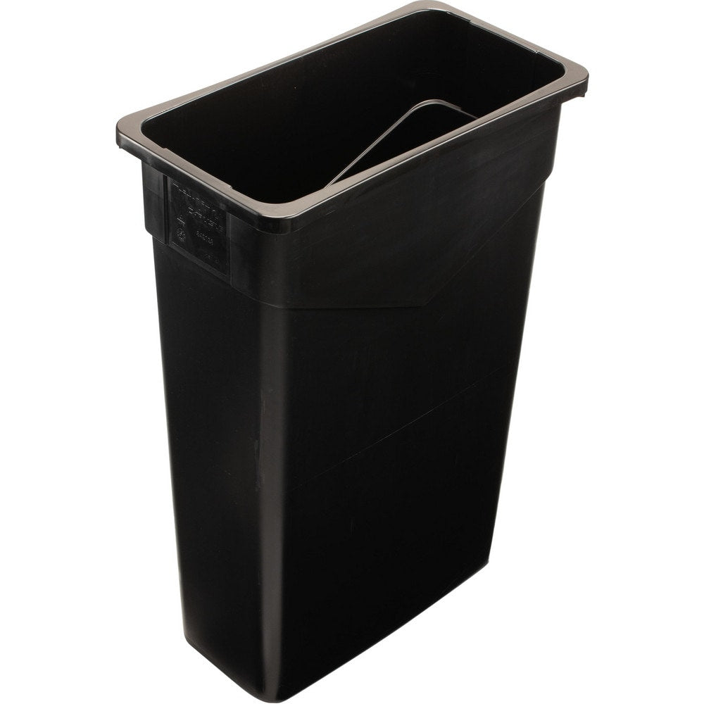 Trash Cans & Recycling Containers; Product Type: Trash Can; Type: Waste Container; Container Capacity: 23.00; Container Shape: Rectangle; Lid Type: No Lid; Container Material: Polyethylene; Color: Black; Material: Polyethylene