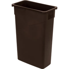 Trash Cans & Recycling Containers; Product Type: Trash Can; Type: Waste Container; Container Capacity: 23.00; Container Shape: Rectangle; Lid Type: No Lid; Container Material: Polyethylene; Color: Brown; Material: Polyethylene