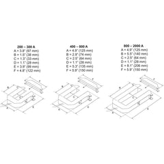 Panel Meter Accessories; Panel Meter Accessory Type: Current Transformer; For Use With: Acti 9 iEM3000, PowerLogic PM3000/PM5000/PM8000/ION7400/CM4000T; Maximum Input Ac Amperage: 600; Maximum Output Ac Amperage: 5; Burden: 5; Frequency: 60, 50; Overall D