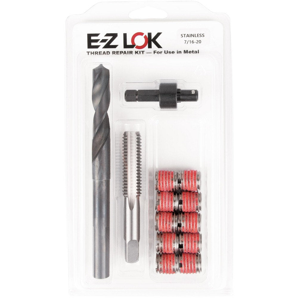 Thread Repair Kits; Kit Type: Thread Repair; Insert Thread Size (Inch): 7/16-20; Includes Drill: Yes; Includes Tap: Yes; Includes Installation Tool: Yes; Includes Tang Removal Tool: No