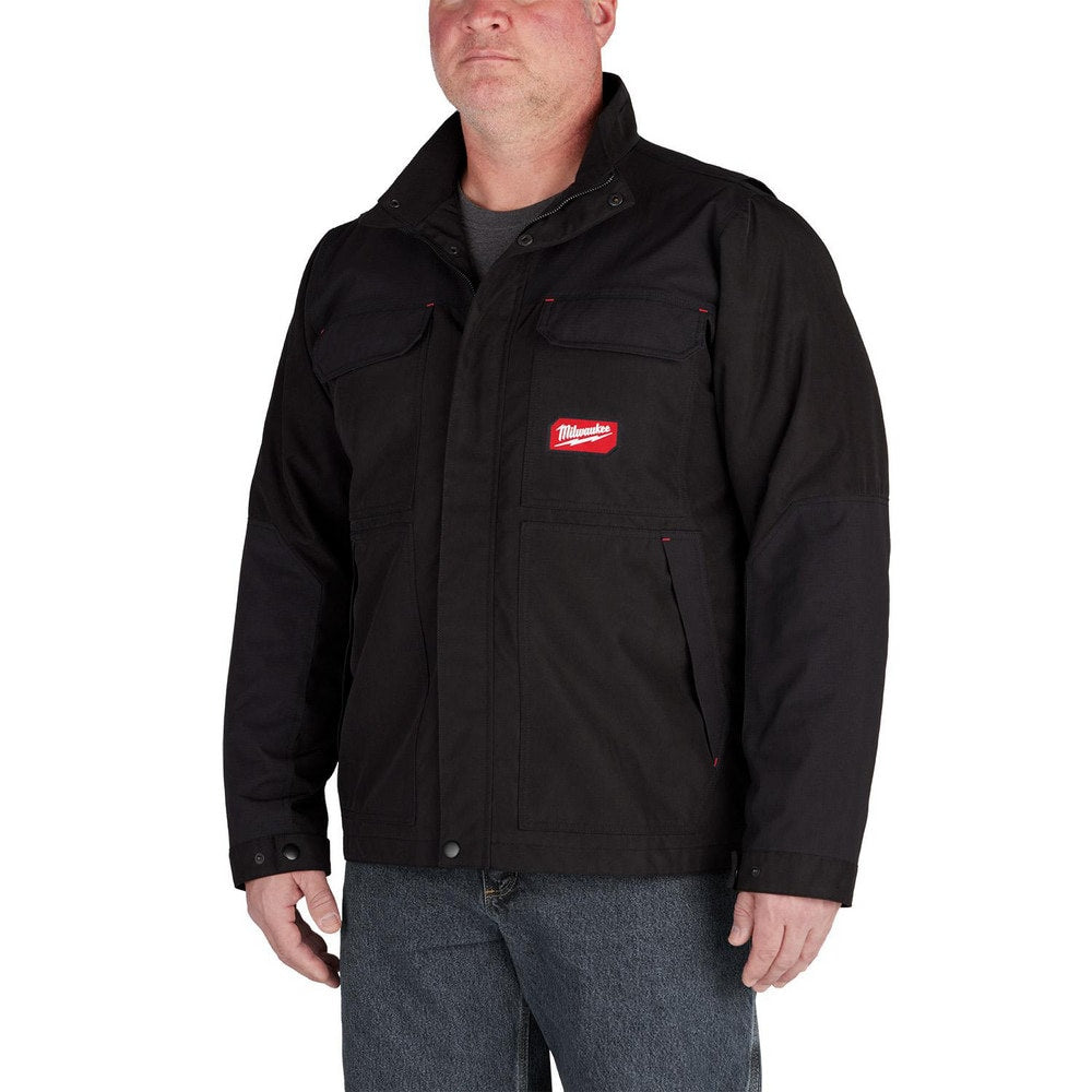 Work Jacket: Size X-Large, Nylon & Polyester, Zipper Closure