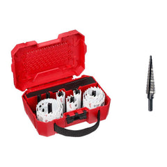 Hole Saw Kits; Minimum Saw Diameter (Decimal Inch): 3/4; Maximum Saw Diameter (Decimal Inch): 2-5/8; Number of Hole Saws: 8; Maximum Cutting Depth: 1.6200 in; Cutting Edge Style: Toothed; Material: Carbide-Tipped; Material Application: Multi-Purpose