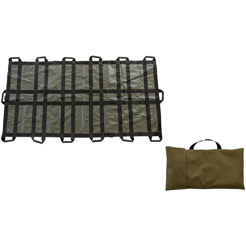 First Aid Stretchers & Accessories; Type: Flexible Stretcher; Length (Inch): 77; Load Capacity (Lb.): 850.000; Frame Material: Vinyl; Netting Material: Vinyl Coated Nylon; Handle Material: Rubber Grip; Case Material: Nylon; Includes: a carrying bag