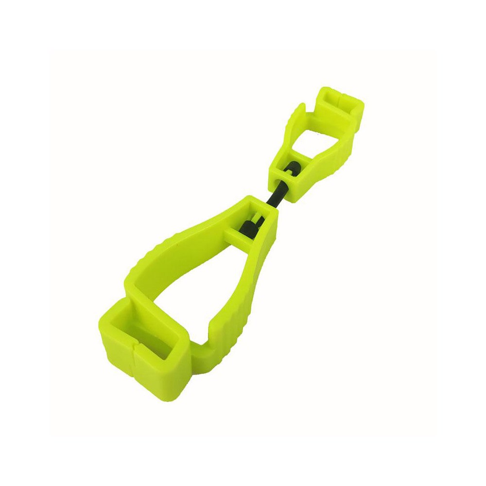 Glove Clip, Plastic, Lime, 1 Pair