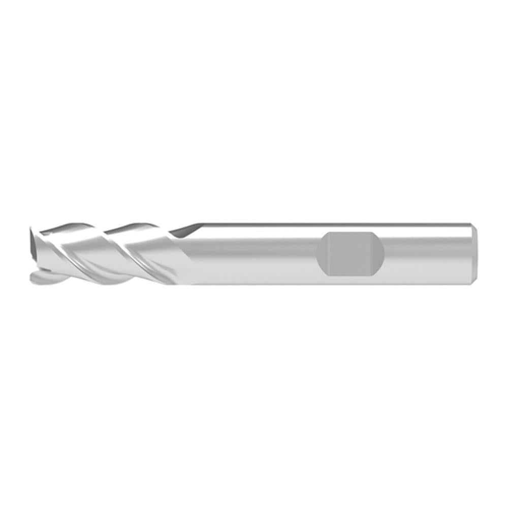 Square End Mill: 20.00 mm Dia, 38.00 mm LOC, 3 Flute, Solid Carbide