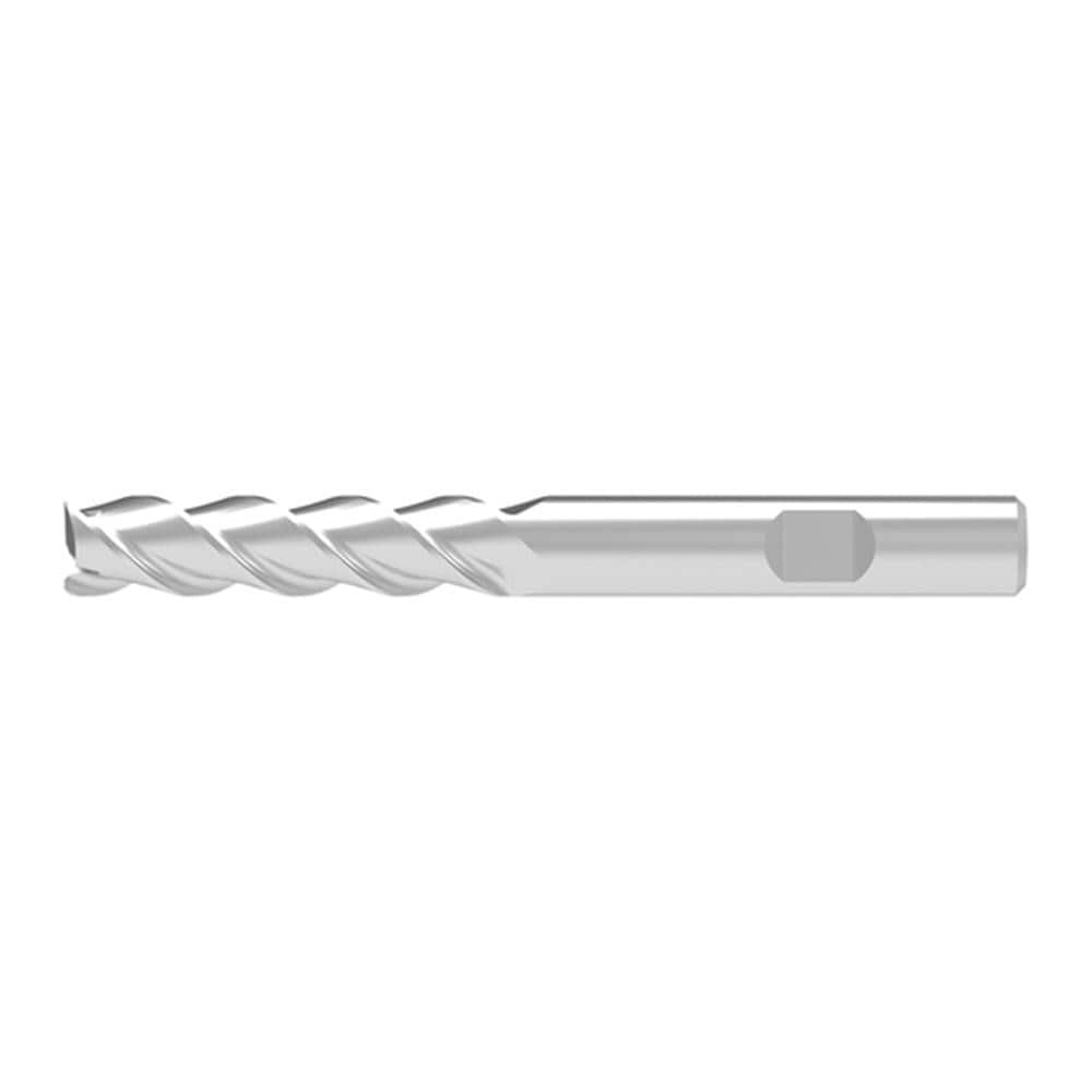 Square End Mill: 18.00 mm Dia, 63.00 mm LOC, 3 Flute, Solid Carbide