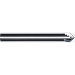 Chamfer Mill: 1/2" Dia, 1/2" Shank Dia, 120.00 deg, 4 Flute, Solid Carbide, Single End