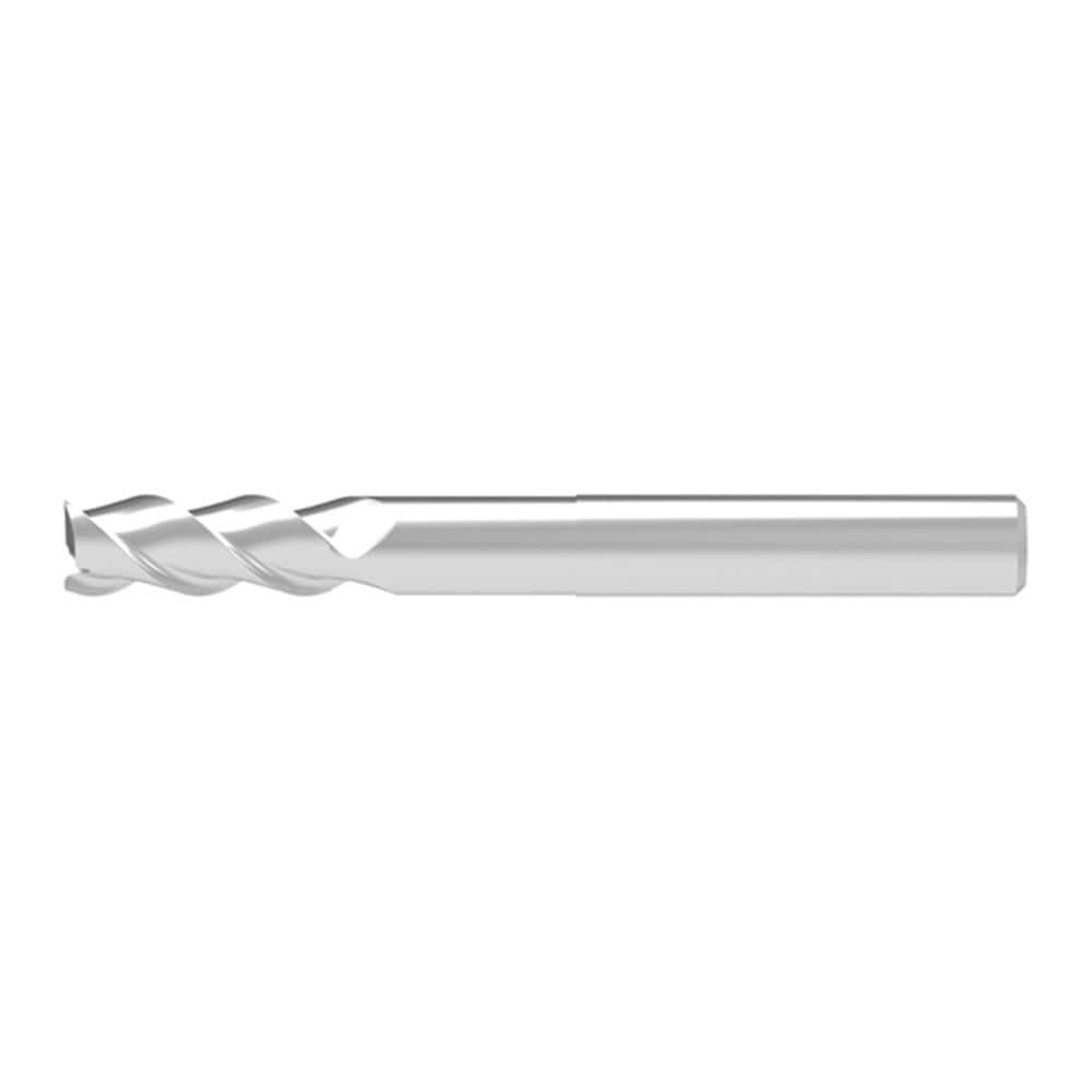 Square End Mill: 25.00 mm Dia, 27.00 mm LOC, 3 Flute, Solid Carbide