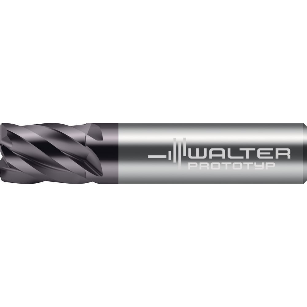 Corner Radius End Mill: 1/2" Dia, 1-1/4" LOC, 0.0300" Radius, 5 Flute, Solid Carbide