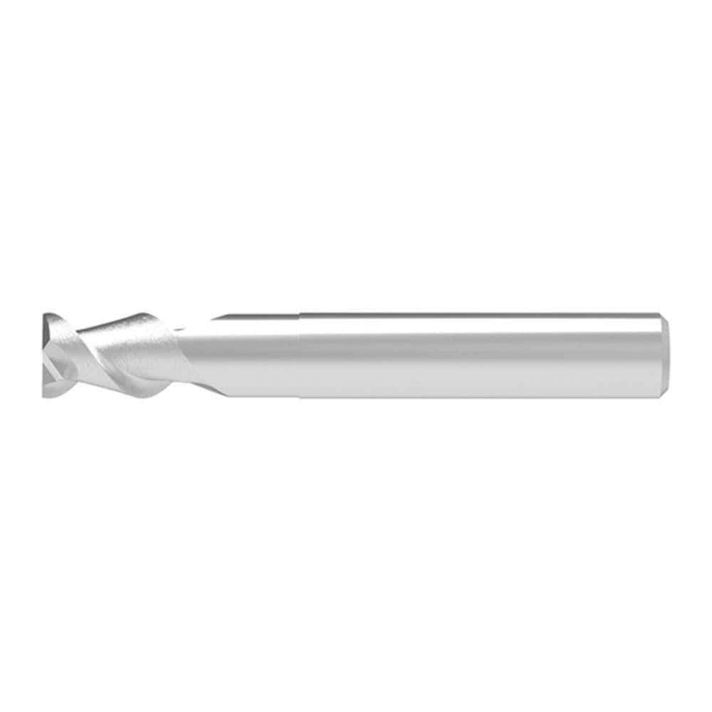 Square End Mill: 16.00 mm Dia, 25.00 mm LOC, 2 Flute, Solid Carbide