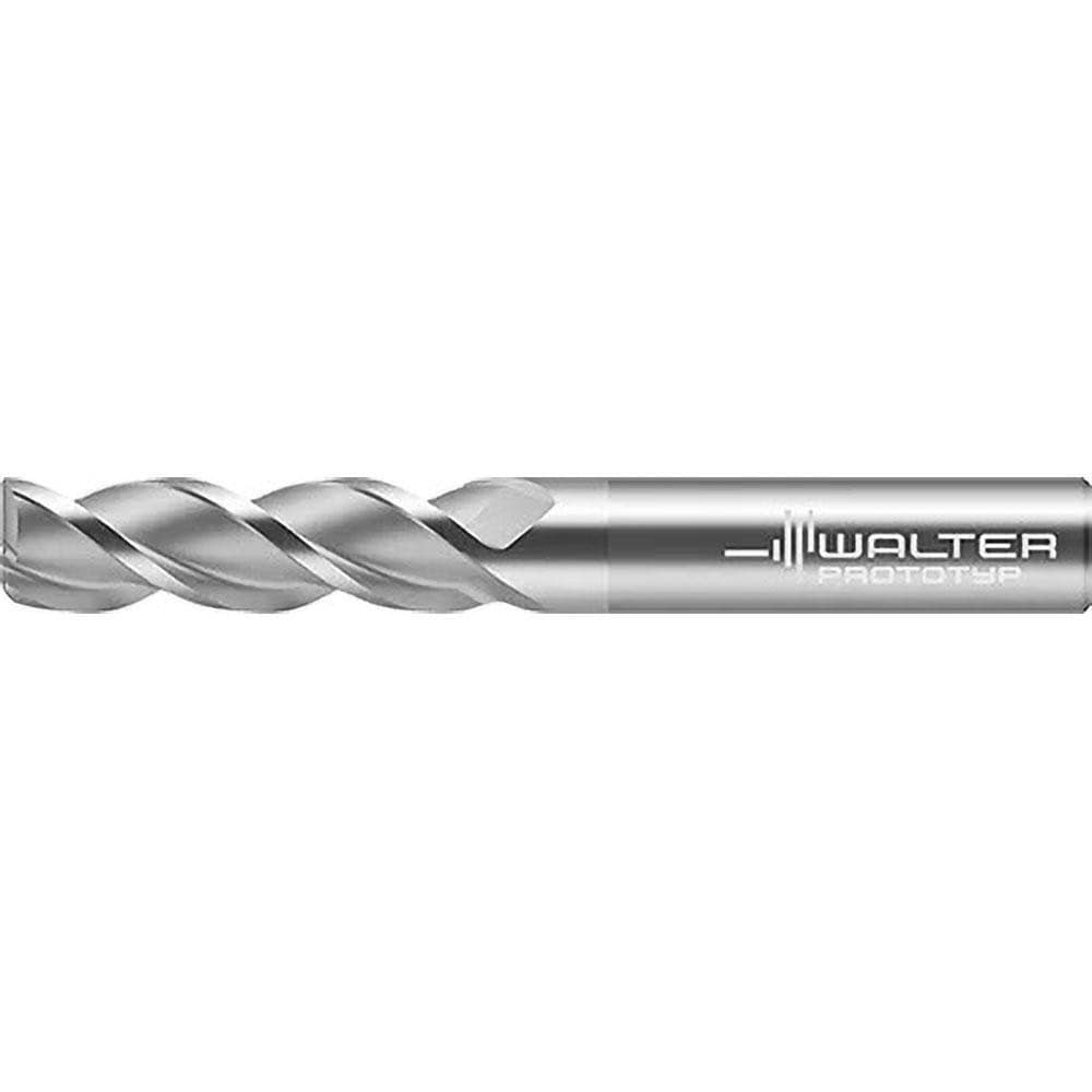 Corner Radius End Mill: 1/8" Dia, 3/8" LOC, 0.0200" Radius, 3 Flute, Solid Carbide