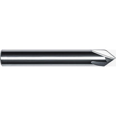 Chamfer Mill: 5/16" Dia, 5/16" Shank Dia, 45.00 deg, 4 Flute, Solid Carbide, Single End