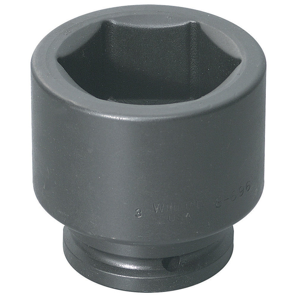 Impact Socket: 1-1/2" Drive, 3-3/8" Socket, Hex Drive