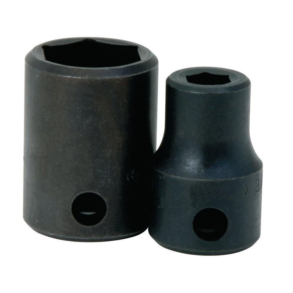 Impact Socket: 1/2" Drive, 21 mm Socket, Hex Drive